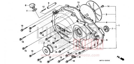 COPERCHIO CARTER MOTORE DESTRO NR750N di 1992